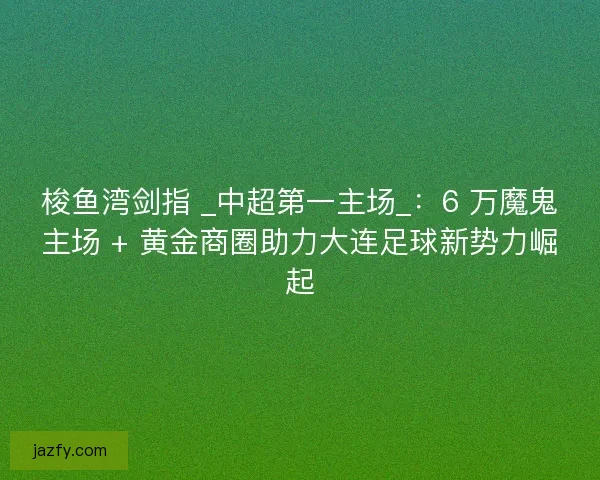 梭鱼湾剑指 _中超第一主场_：6 万魔鬼主场 + 黄金商圈助力大连足球新势力崛起